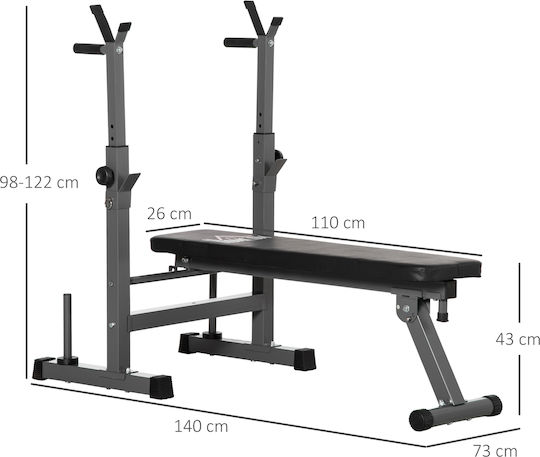 HomCom Multifunktionales Trainingsgerät mit Gewichten 150kg