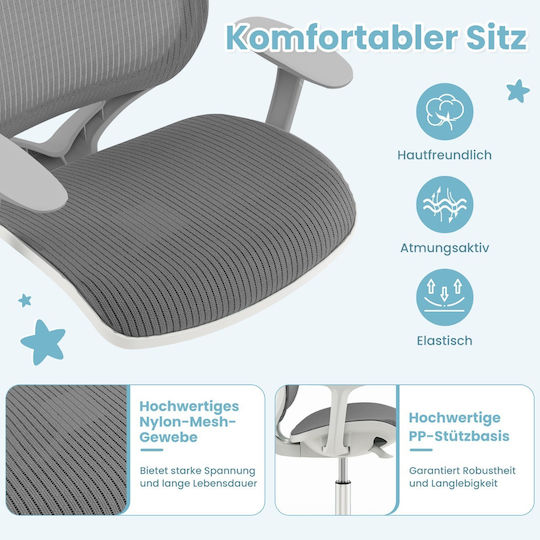 Kids Grey Desk Chair 57x57x80-92cm