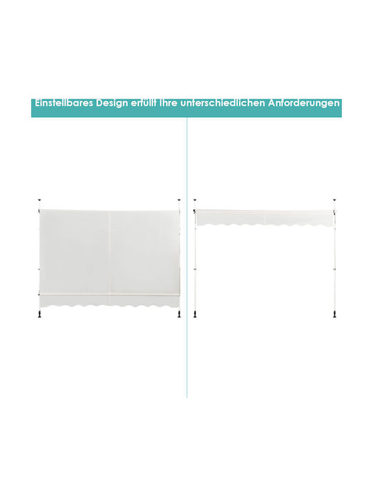 Costway Terrace Freestanding Tent Beige 2.5x1.2cm