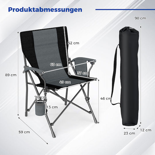 Costway Chair Beach Black