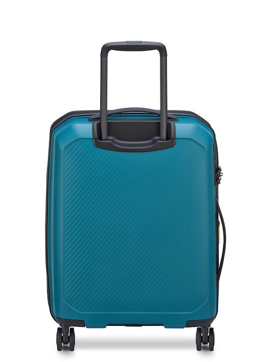 Delsey Anvers Cabin Hard Suitcase Blue with 4 Wheels Height 55cm