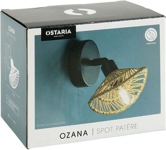 Ostaria Μονό Σποτ με Ντουί E14 σε Μαύρο Χρώμα