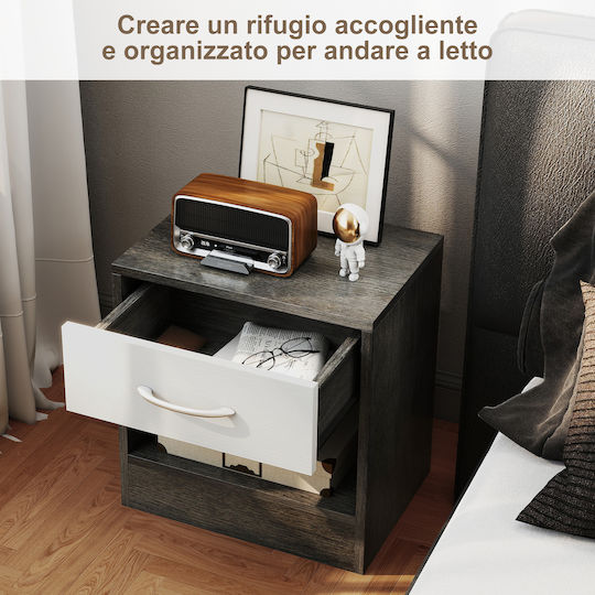 Noptiere Albe 2buc 39x28x41cm