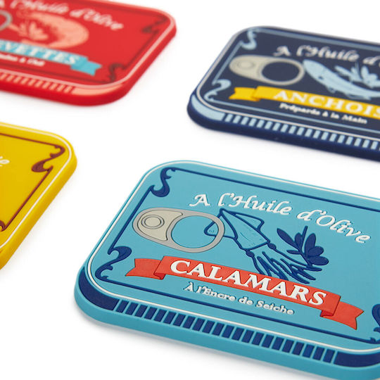 Balvi Balvi Plastic Multicolour Coasters 9.8cm 4 Pieces
