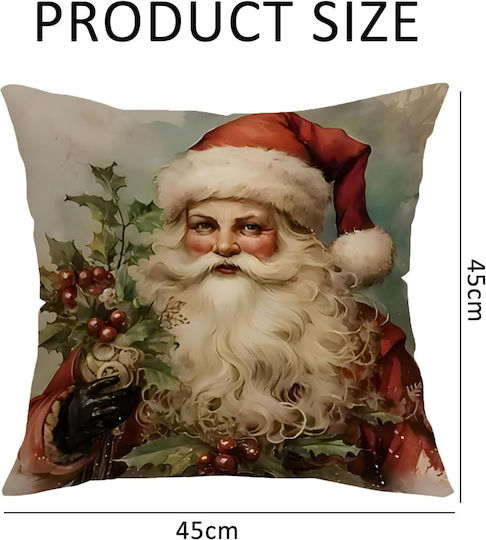 Husă Decorativă de Crăciun pentru Pernă Pătrată Multicolor 45x45buc