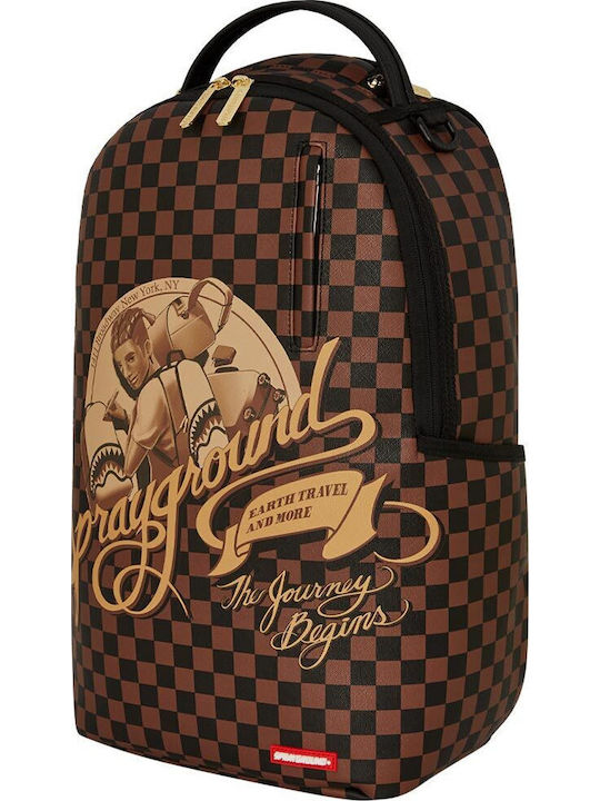 Sprayground DLXSV School Bag Backpack Junior High-High School Brown with Water Bottle Holder