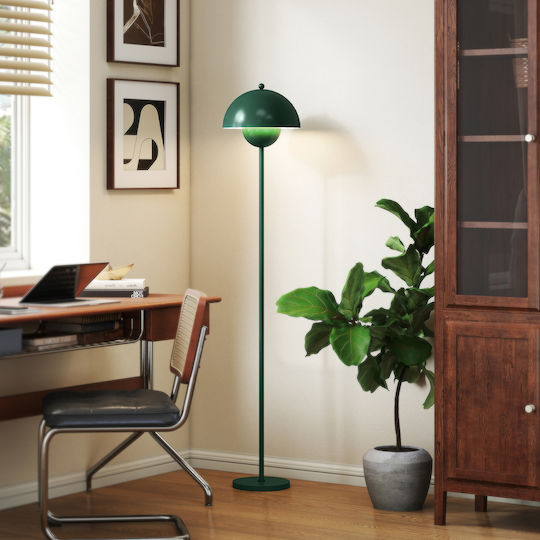 HomCom Floor Lamp H155xW30cm. with Socket for Bulb E27 Green