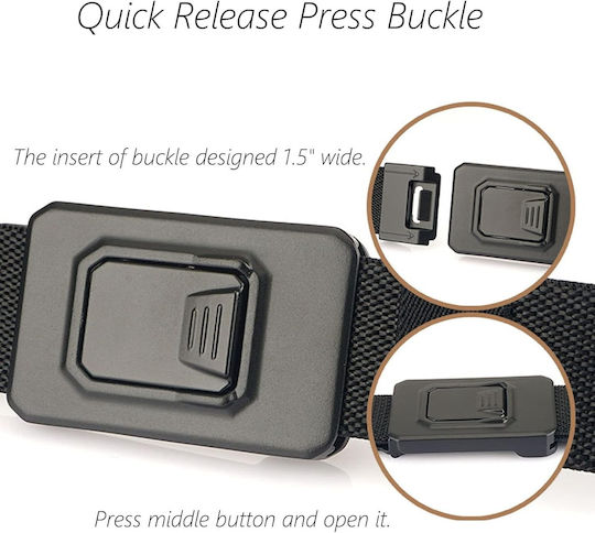 Мъжки Колан Военен Тип Molle Nylon Tactical Шест Цвята Катарама Quick Release Onesize Син Gy9q