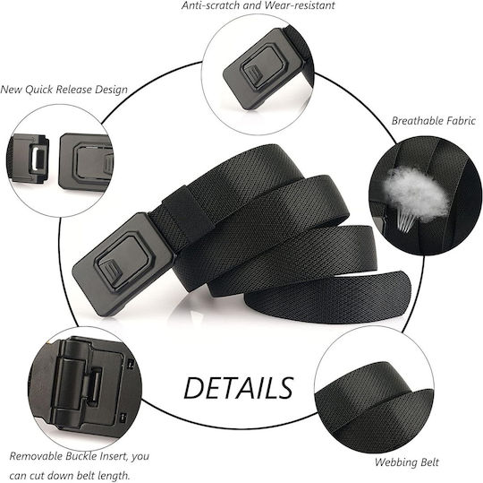 Curea Bărbătească Tip Militar Molle Nylon Tactică Șase Culori Cataramă Quick Release Mărime Unică Kaki Gy9q