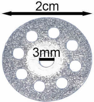 Δίσκοι Κοπής Διαμαντιού Mini 20x3mm Μέταλλο 10 Τεμαχίων 2 Στελέχη Laubaan-24