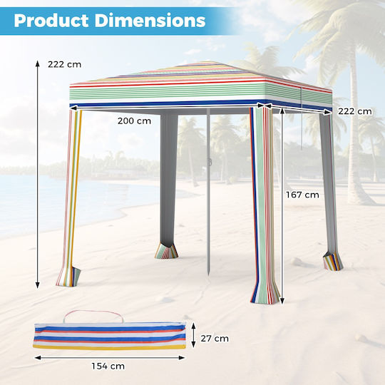 Costway Beige Beach Tent