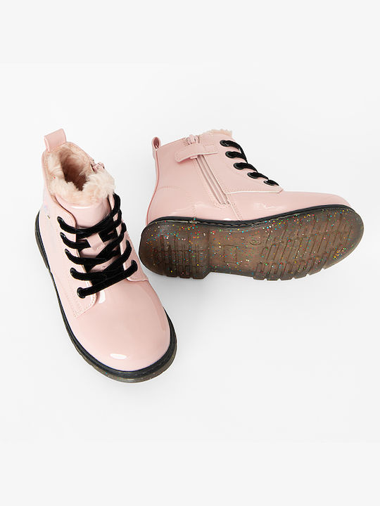 Kids Ankle Boots with Laces Pink WBT2W24 CG2943
