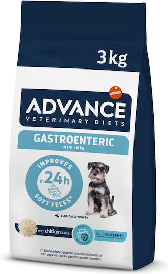 Advance Gastroenteric Mini 3kg Hrană Uscată pentru Câini de Rase Mici cu Orez, Păsări de curte, Pui, Pește și Carne de porc