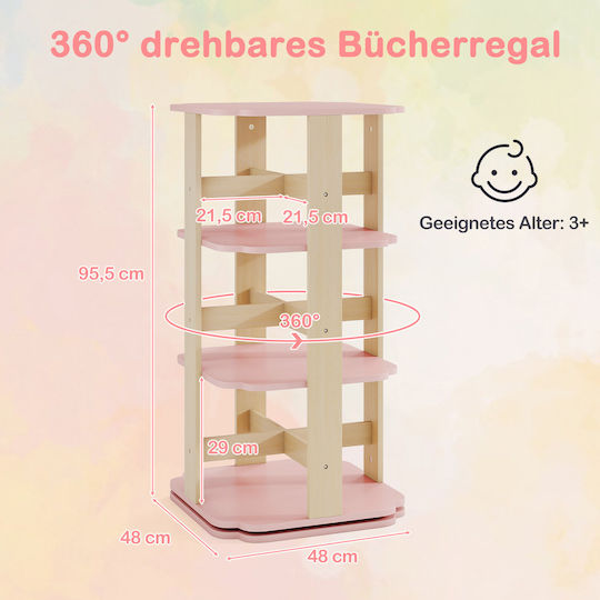 Етажерка Подов Розов 48x48x95.5см