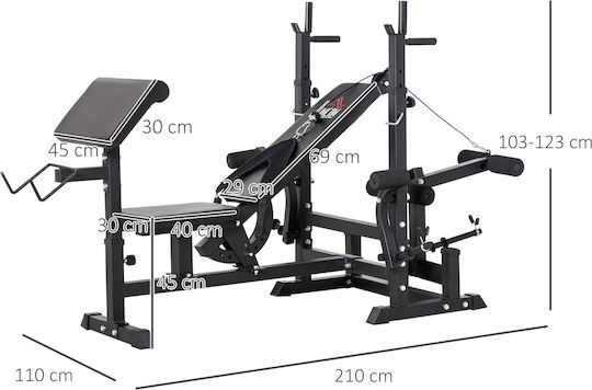 HomCom Einstellbarer Trainingsbank
