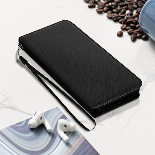 Husă Portofel Universal Fancy Style Pentru Telefoane Dimensiuni 125 X 62 Mm – Neagră