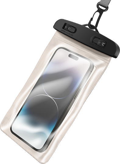 Avizar Waterproof Case 5.8 to 6.8 Inch Touch Phone Neckband Transparent