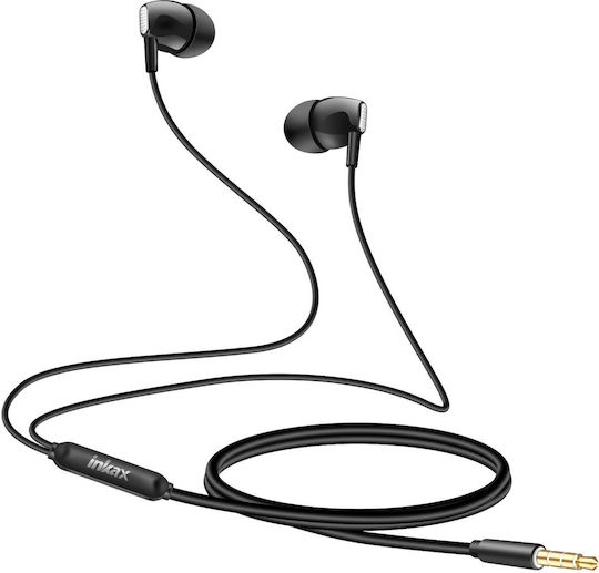 Inkax 3.5 Mm Wired Headphones Built-in Microphone Black