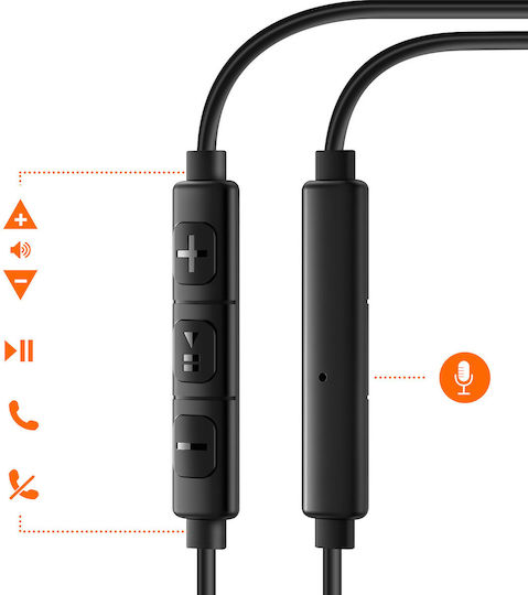 Linq Intra USB-C Earphones Magnet Music Hands-Free Calling Black