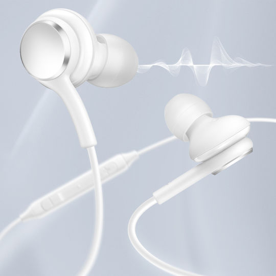 Avizar 3.5 Mm Кабелни Слушалки С Вградени Бутони За Управление Бели