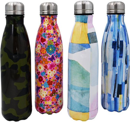 Sidirela Μπουκάλι Θερμός 500ml Πολύχρωμο