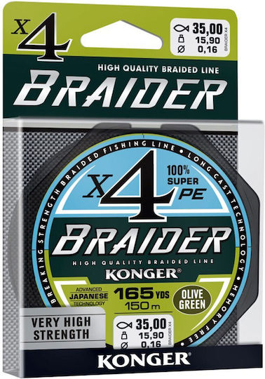 Konger Braider Fishing Filament 150m / 0.2mm