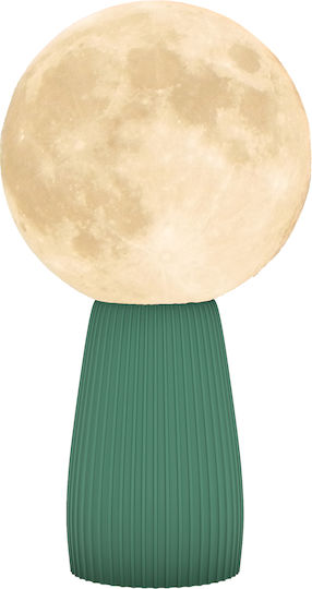HomCom Διακοσμητικό Φωτιστικό LED Θερμό Λευκό Moon Light 15x15x28εκ.