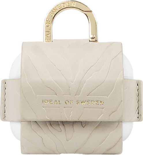 Ideal Sweden Mini Bag Airpods 3 Model Flo Textured Zebra Carabiner Beige