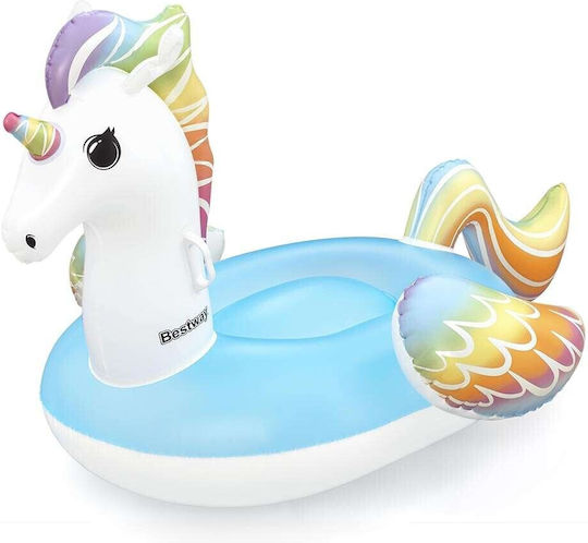 Bestway Kids' Inflatable Pool Mattress Unicorn Light Blue 163x110cm