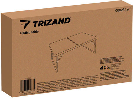 Trizand Table Aluminum for Camping Foldable in Case 40x26x26cm Beige