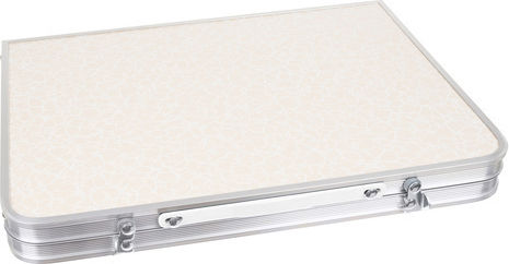 Trizand Table Aluminum for Camping Foldable in Case 40x26x26cm Beige