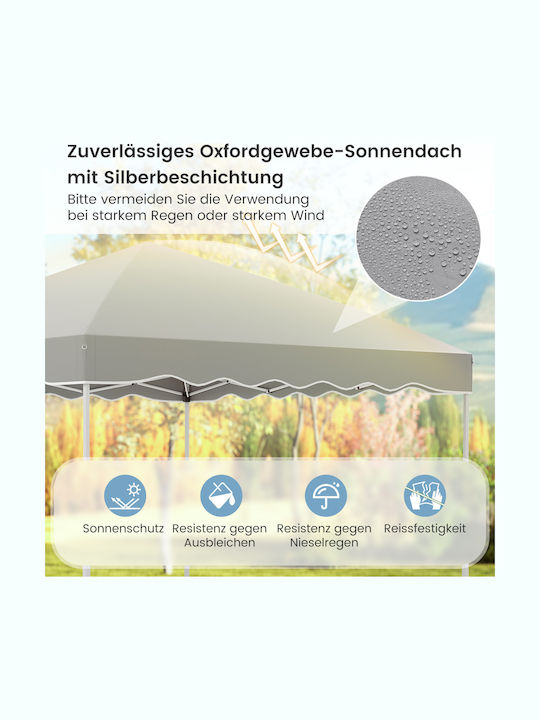 Costway Gazebo Garten Gray 3x3m