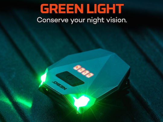 Nebo Rechargeable Headlamp LED IPX5 with Maximum Brightness 100lm Einstein Green