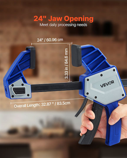 Vevor Bar Clamps Woodworking 2-pack 60.96 cm One-handed Clamp Spreader 154kg