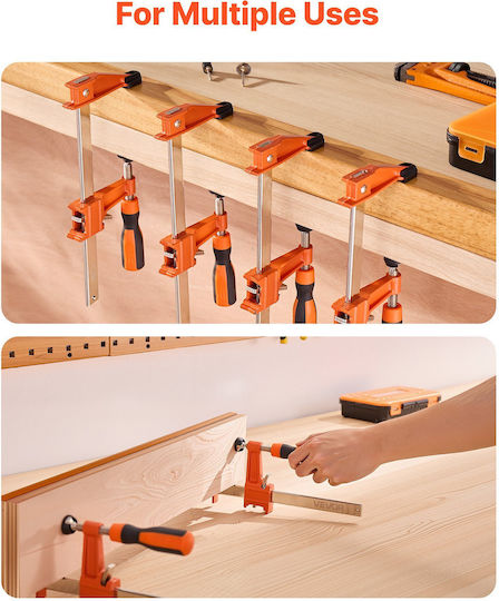 Vevor Bar Clamps Woodworking 2-Pack 15.24cm 2-Pack 30.48cm Lockable F Clamp