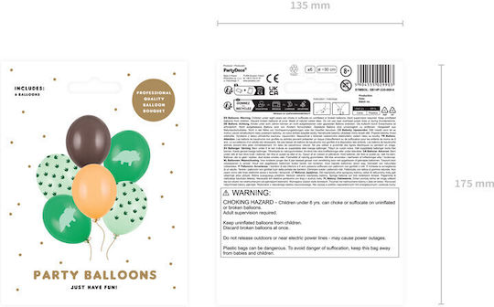 Set of 6 Balloons Latex Mix 1 30cm