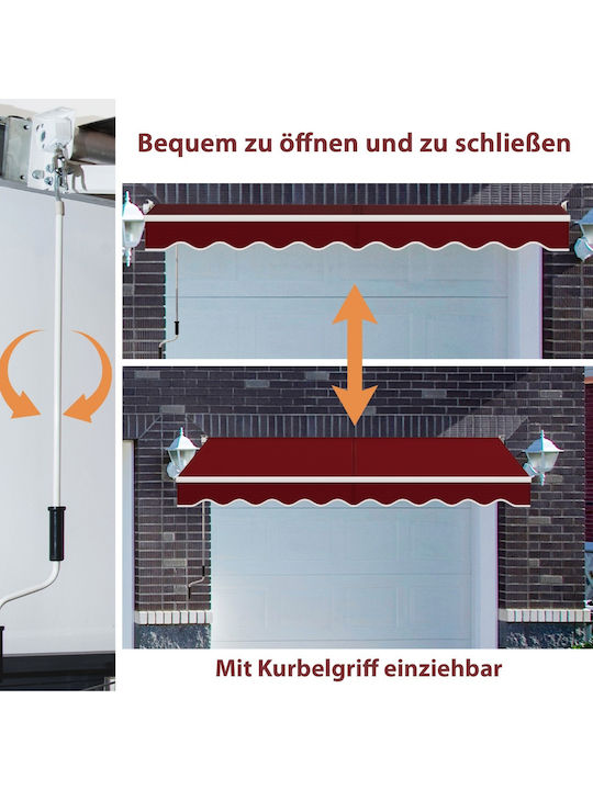 Costway Zelt Terrasse Rot 3x2.5m