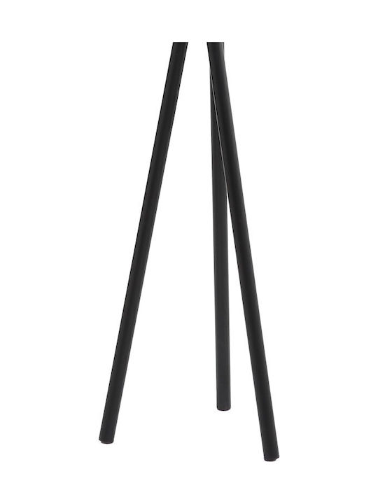 Pakketo Metallic Coat Rack Black / Natural Sigar 49x51x187cm
