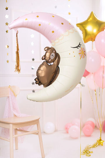 Balloon Foil Jumbo Moon Pink 98cm