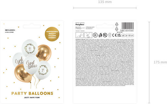 30 Cm Balloons God Bless Mix 1 Pack 6 Pcs