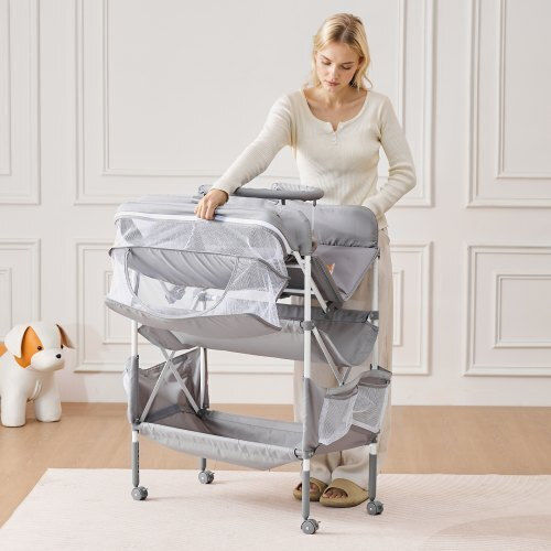 Βρεφική Συρταριέρα με 2 Συρτάρια Γκρι 76.2x75x100.5cm
