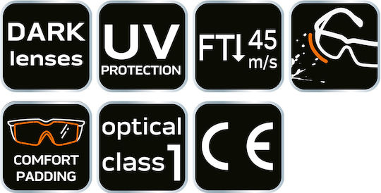 Neo Tools Ochelari de Protecție pentru Muncă cu Negri Lentile 1buc