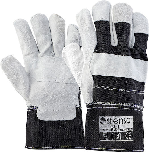 Stenso Gull Gloves for Work Leather-Cotton 1pcs