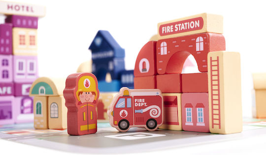 Blocuri Puzzle City Din Lemn 100buc