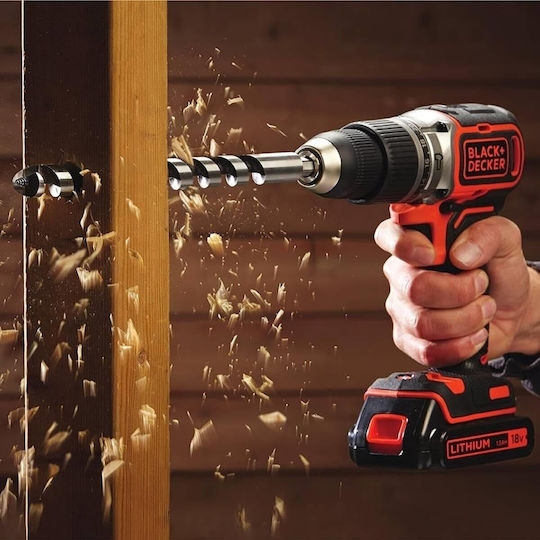 Black & Decker BCD383D2XK Κρουστικό Δραπανοκατσάβιδο Μπαταρίας 18V 2x1.5Ah