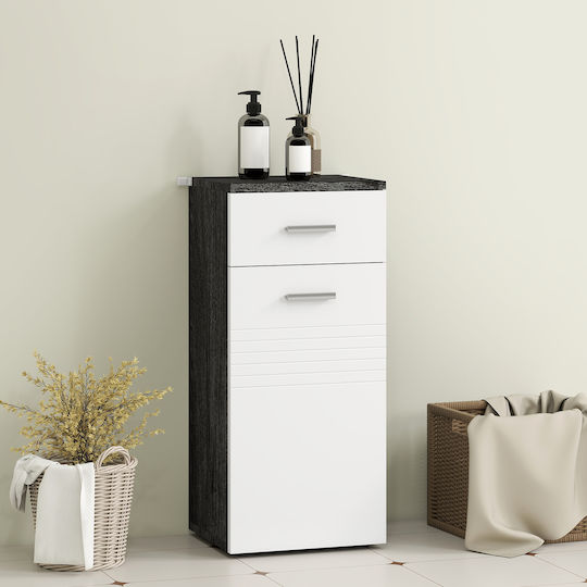 Kleankin Bathroom Cabinet L35xW30xH77.5cm White