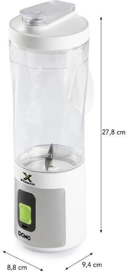 Domo Xpower Μπλέντερ με Κανάτα Tritan 600 ml Λευκό