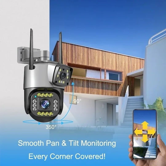 DJ294WYBM IP Cameră de Supraveghere Wi-Fi Full HD+ 4MP Rezistentă la apă cu Microfon