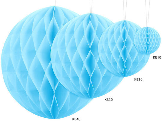 Pom Pom Din Hârtie Albastră 30cm