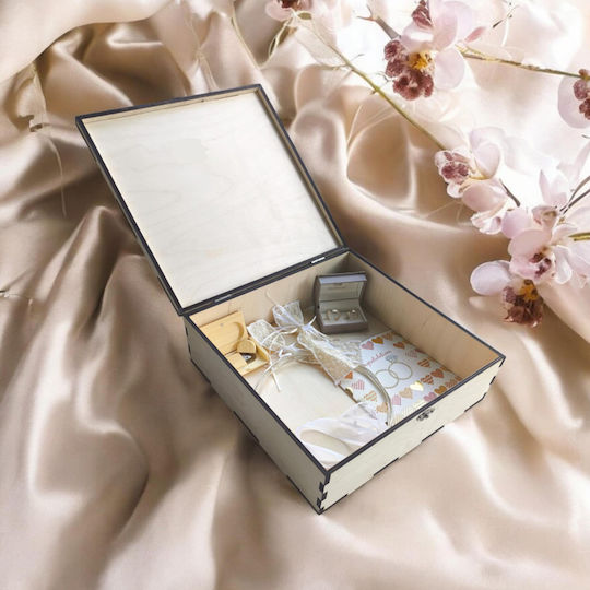 Strawberry 3D Wooden Gift Box 30x10x30cm with Personalization
